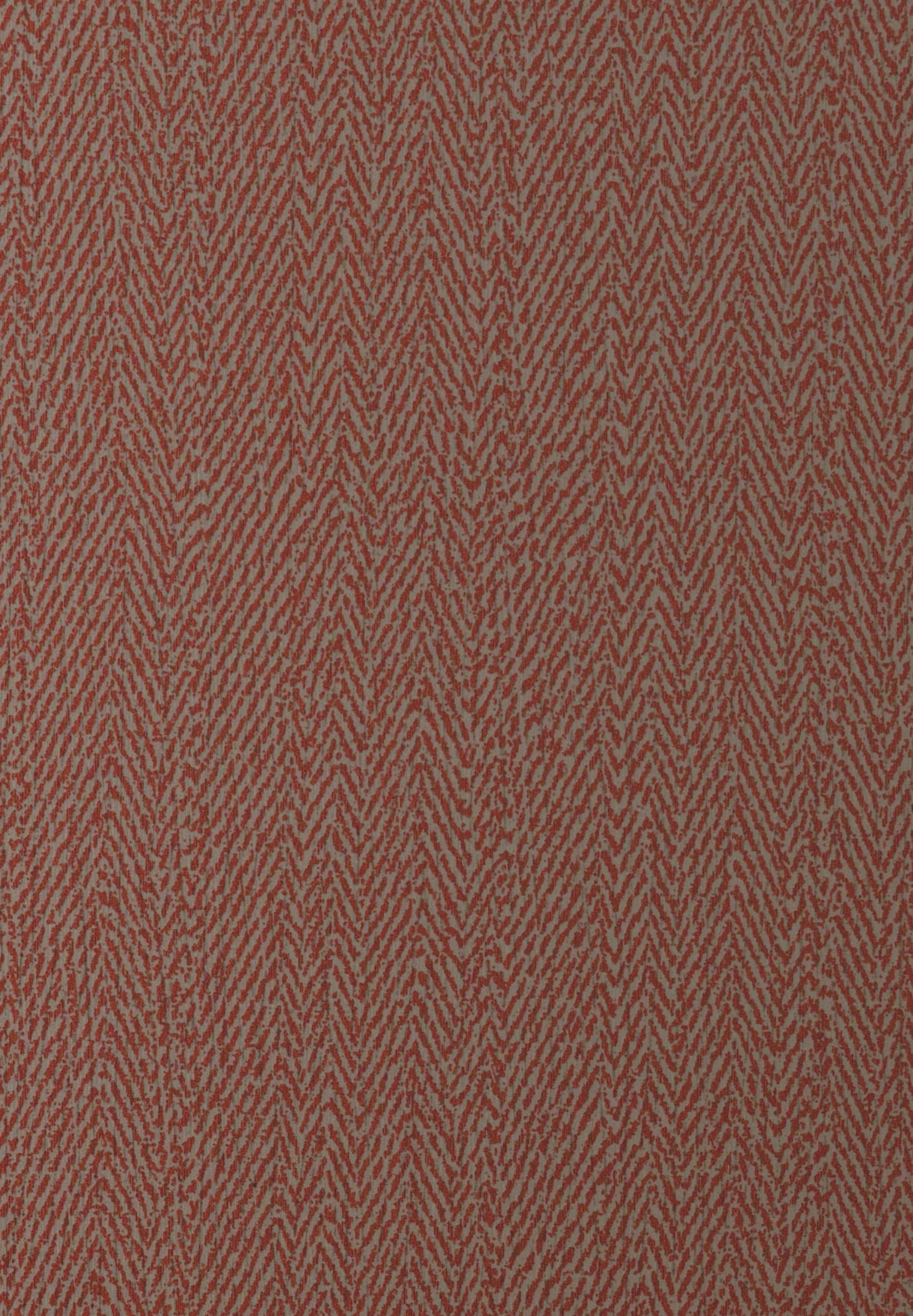 Brick-red woven swatch in a vertical herringbone pattern.
