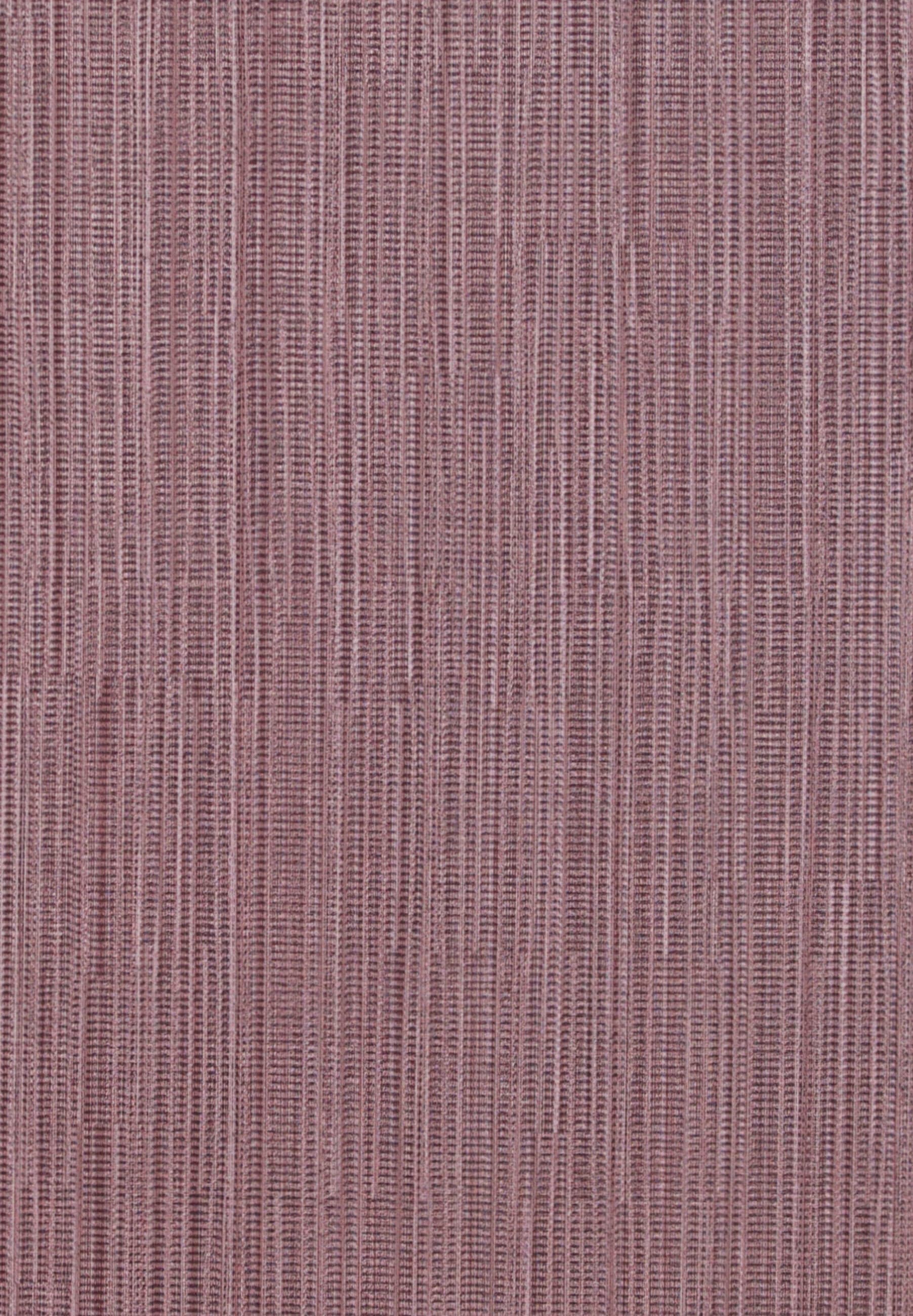 Dusty rose woven swatch with vertical strands crossed by short horizontal threads.