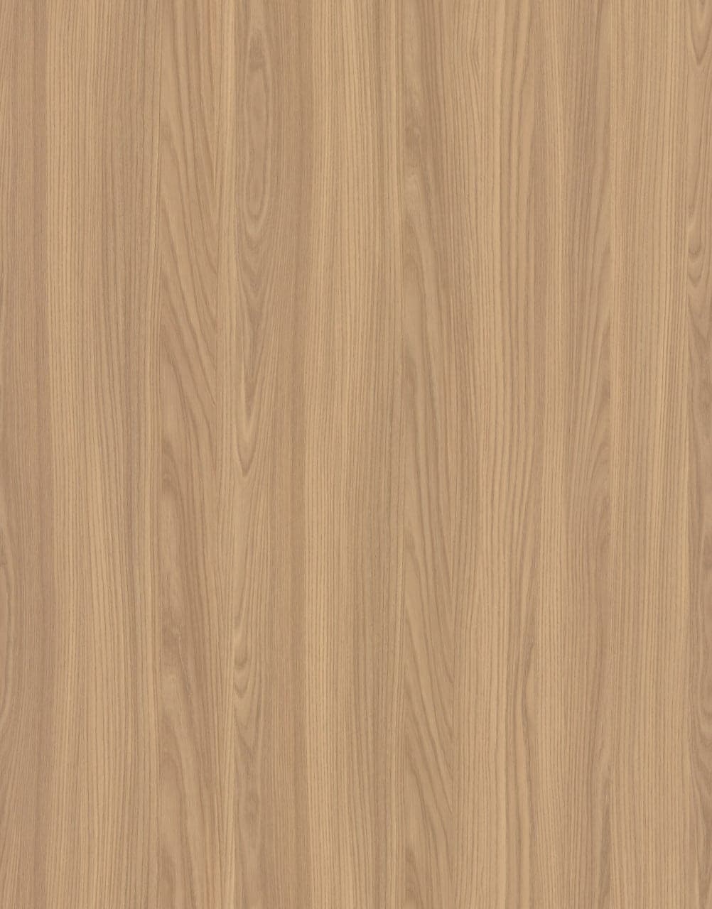 Warm caramel-tan wood swatch with fine straight grain and a soft cathedral figure.