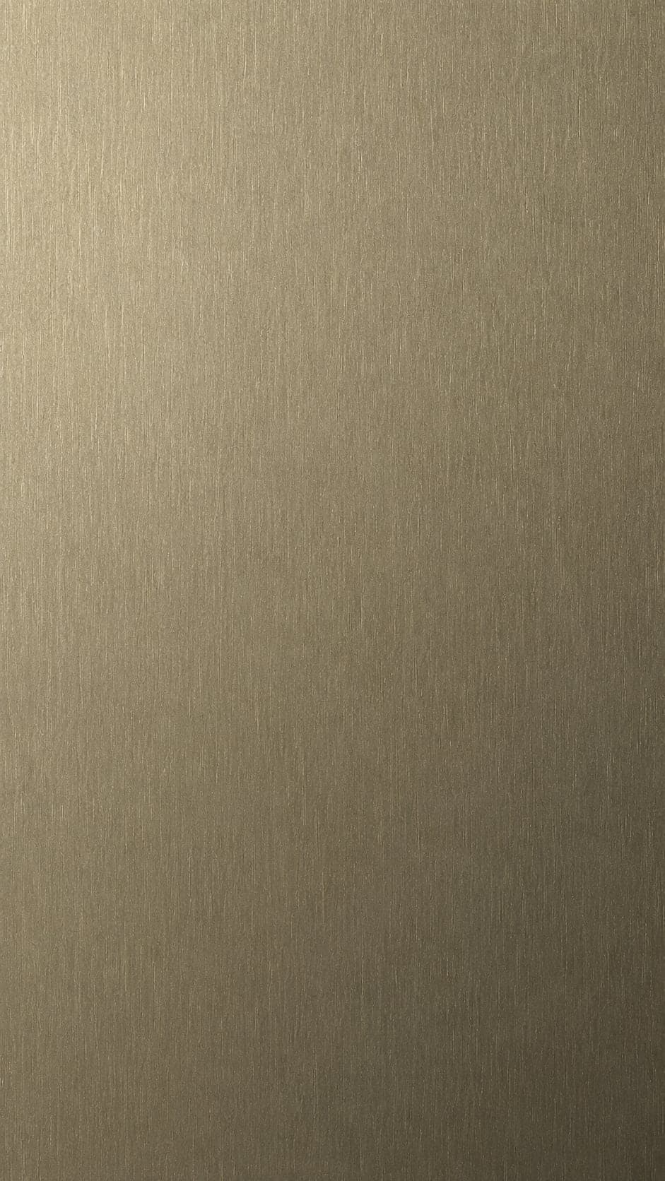 Warm champagne decor with a fine vertical brushed finish and a soft directional sheen.